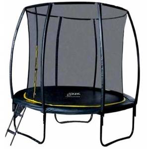 Set trambulina 244 cm cu plasa si scarita Ookee Jump Carbon imagine