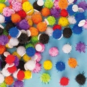 Pom-pom gliter autoadeziv - Baker Ross imagine