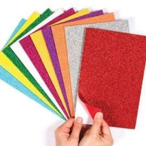 Hartie gumata autoadeziva Glitter - Baker Ross imagine