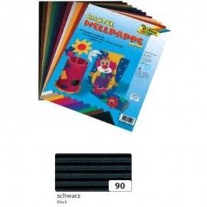 Carton ondulat 50x70 cm negru - 10 coli imagine