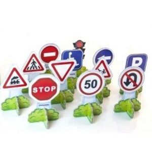 Set 12 Semne de circulatie mini - Miniland imagine