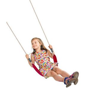Leagan Flexibil pentru copii din plastic EVA, rezistent la intemperii, rosu, KBT imagine