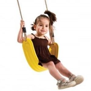 Leagan flexibil pentru copii, 3ani+, din EVA, rezistent la intemperii, galben, KBT imagine