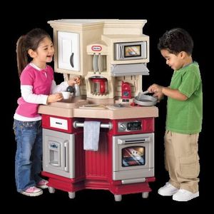 Set Bucatarie copii cu accesorii, Micul bucatar Little Tikes 48437, rosie imagine