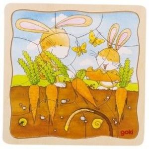 Puzzle stratificat Gradina iepurasilor imagine