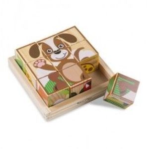 Primele mele cuburi puzzle cu animale imagine