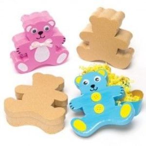 Set 4 cutiute din carton de decorat Ursuleti - Baker Ross imagine