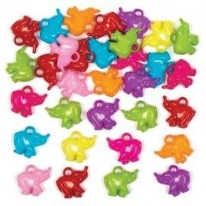 Set 80 pandantive colorate elefanti - Baker Ross imagine