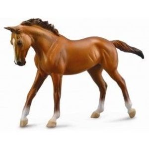 Figurina Cal Thoroughbred Mare Chestnut Deluxe imagine