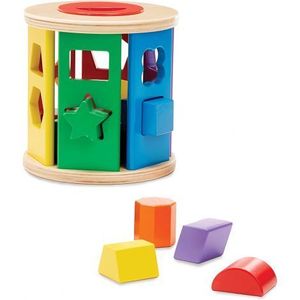 Sortator de forme din lemn potriveste si roteste, pentru copii de 1 an+, Melissa & Doug 9041 imagine