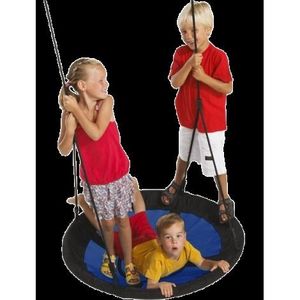 Leagan cuib pentru 3 copii, Max 150 kg, albastru cu negru, Swibee, KBT 190.007.004.001 imagine