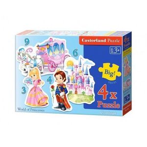 Puzzle 4 in 1 Lumea Printeselor Castorland imagine