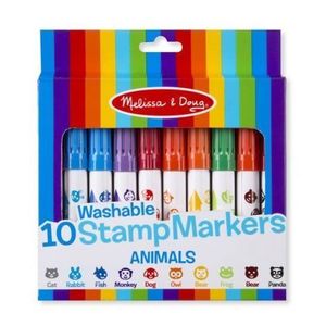 Set 10 stampile marker lavabile Animale Melissa and Doug imagine
