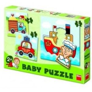 Set de puzzle-uri – vehicule (3-5 piese) imagine