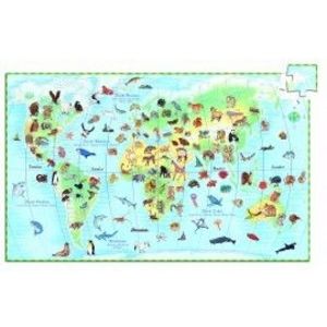 Puzzle observație Djeco Animalele lumii imagine