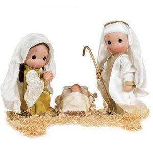 Set papusi decor, Primul Craciun, 23 cm - Precious Moments imagine