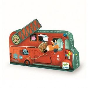 Puzzle Djeco - Mașina de pompieri imagine