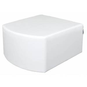 Puf convex alb 34 cm imagine