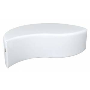 Puf alb Frunza 34 cm imagine