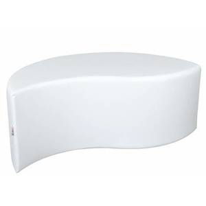 Puf alb Frunza 44 cm imagine