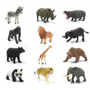 Tub cu 12 mini figurine Animale salbatice 1 Collecta imagine