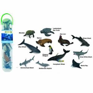Tub cu 12 mini figurine Animale marine 1 Collecta imagine