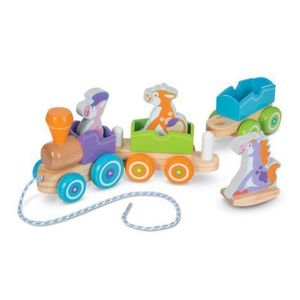 Trenulet din lemn cu animale - Melissa and Doug imagine