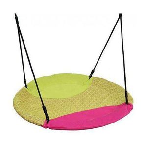 Leagan copii tip cuib, Winkoh, diametru 100 cm, verde-magenta, KBT 196.002.011.001 imagine