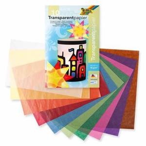Set 10 coli hartie transparenta colorata imagine