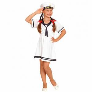 Costum marinarita fete alb imagine