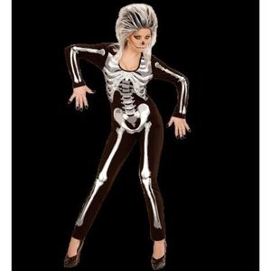 Costum schelet negru femei imagine