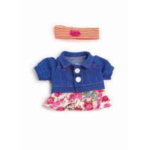 Set imbracaminte jacheta blugi si fustita pentru papusi 21 cm imagine