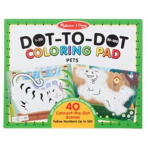 Bloc cu desenat punct cu punct Animale si numere - Melissa and Doug imagine