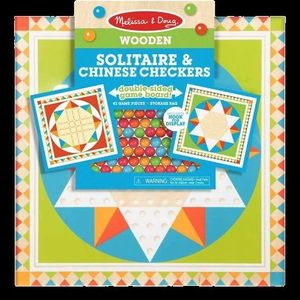 Joc de societate 2 in 1 Solitaire si Sah chinezesc - Melissa & Doug imagine