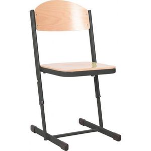 Scaun scolar ranforsat ajustabil - negru marimea 3-4 imagine