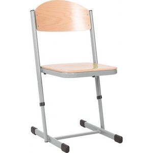 Scaun scolar ranforsat ajustabil - argintiu marimea 5-6 imagine