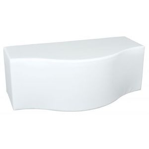 Puf alb Val 44 cm imagine