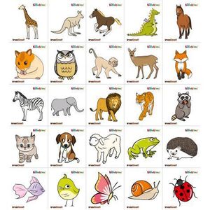 Set 25 abtibilduri cu animale, pentru vestiar imagine