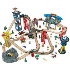 Set Trenulet din lemn de construit Super Highway imagine
