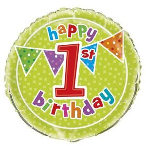 Balon folie 1st birthday 45 cm imagine