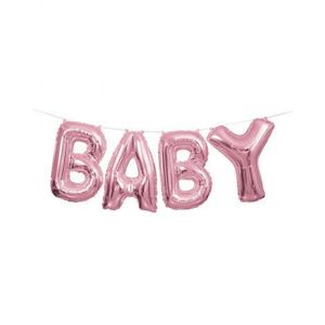 Baloane ghirlanda baby roz imagine