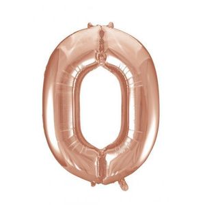 Balon folie cifra 0 roz imagine