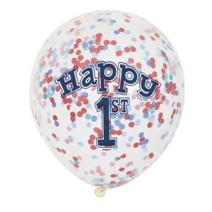 Baloane latex happy 1st confetti 6 buc imagine