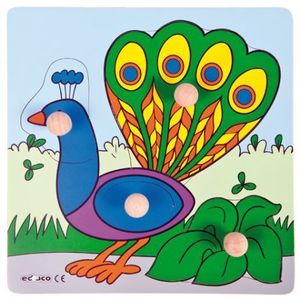 Puzzle cu piese mari Paunul - Educo imagine