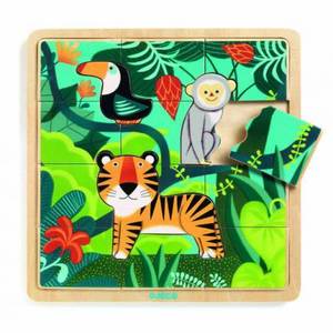 Puzzle lemn Jungla Djeco imagine