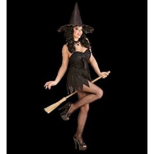 Costum vrajitoare sexy neagra imagine