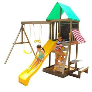 Complex de joaca din lemn Newport Kidkraft imagine