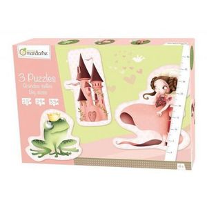 3 large puzzles princesses imagine