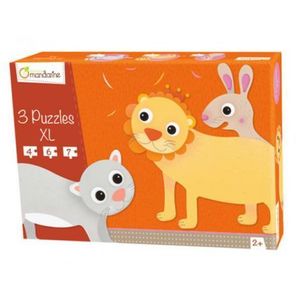 3 xl puzzles, hairy animals imagine