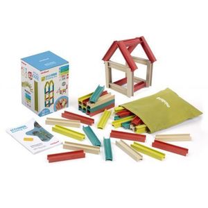Set de constructii ECO Beams - STEM, Miniland Educational, Ecofriendly, lemn plastic imagine